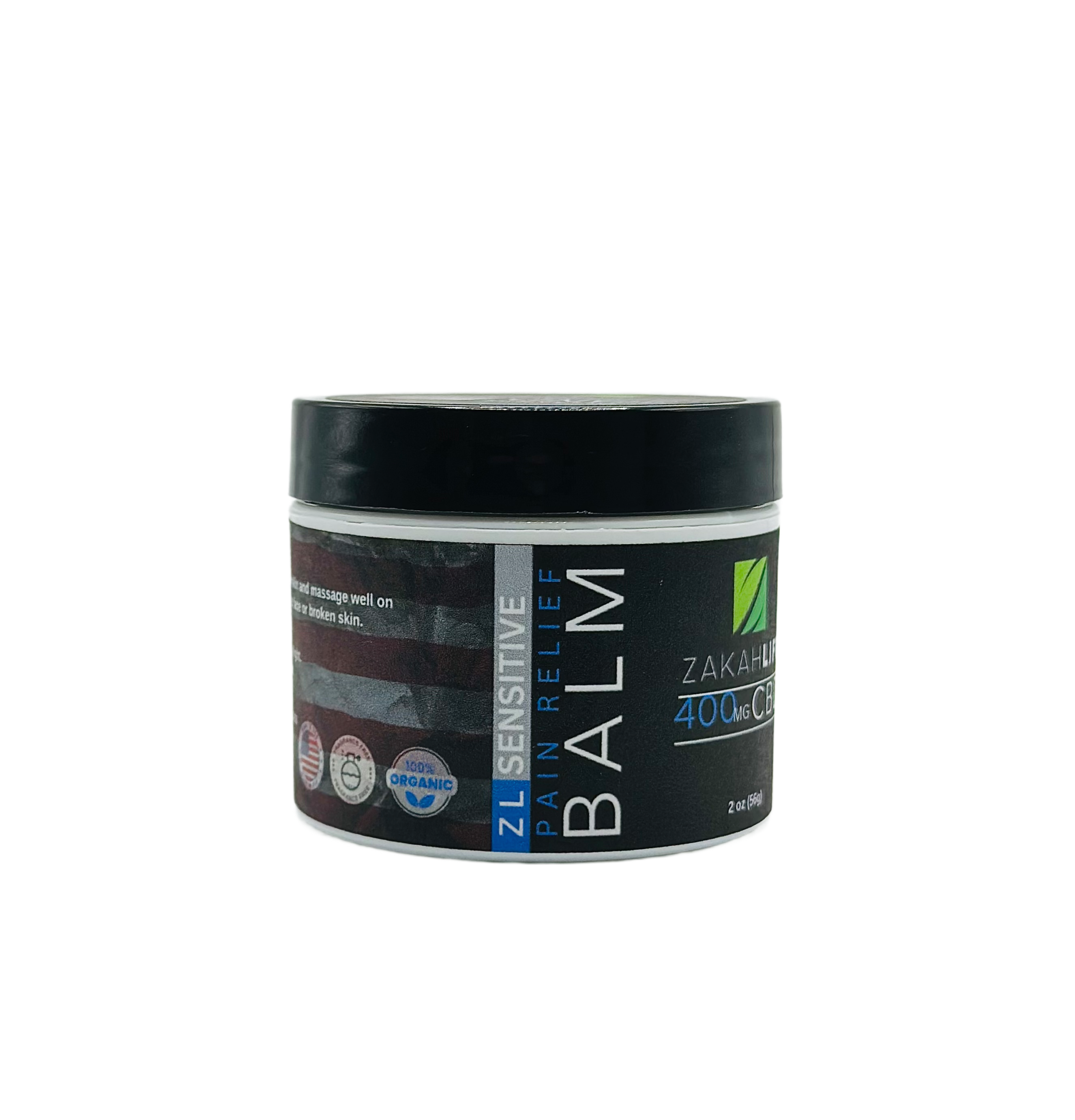 CBD 2oz Topical Balm (400mg) | ZL PRO SENSITIVE (SCENT-FREE)