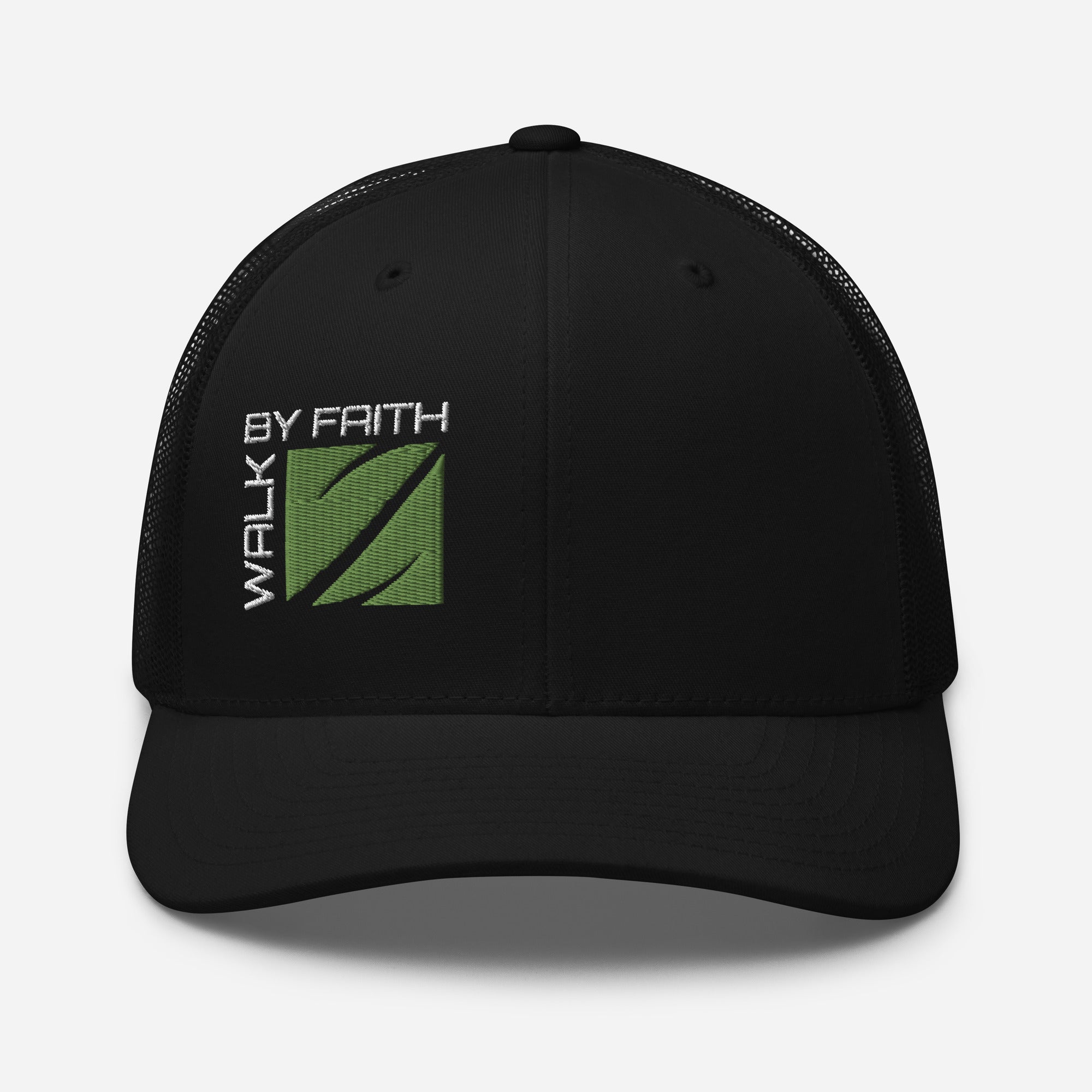 Trucker Hat Yupoong 6606 | Walk By Faith Series (Black)