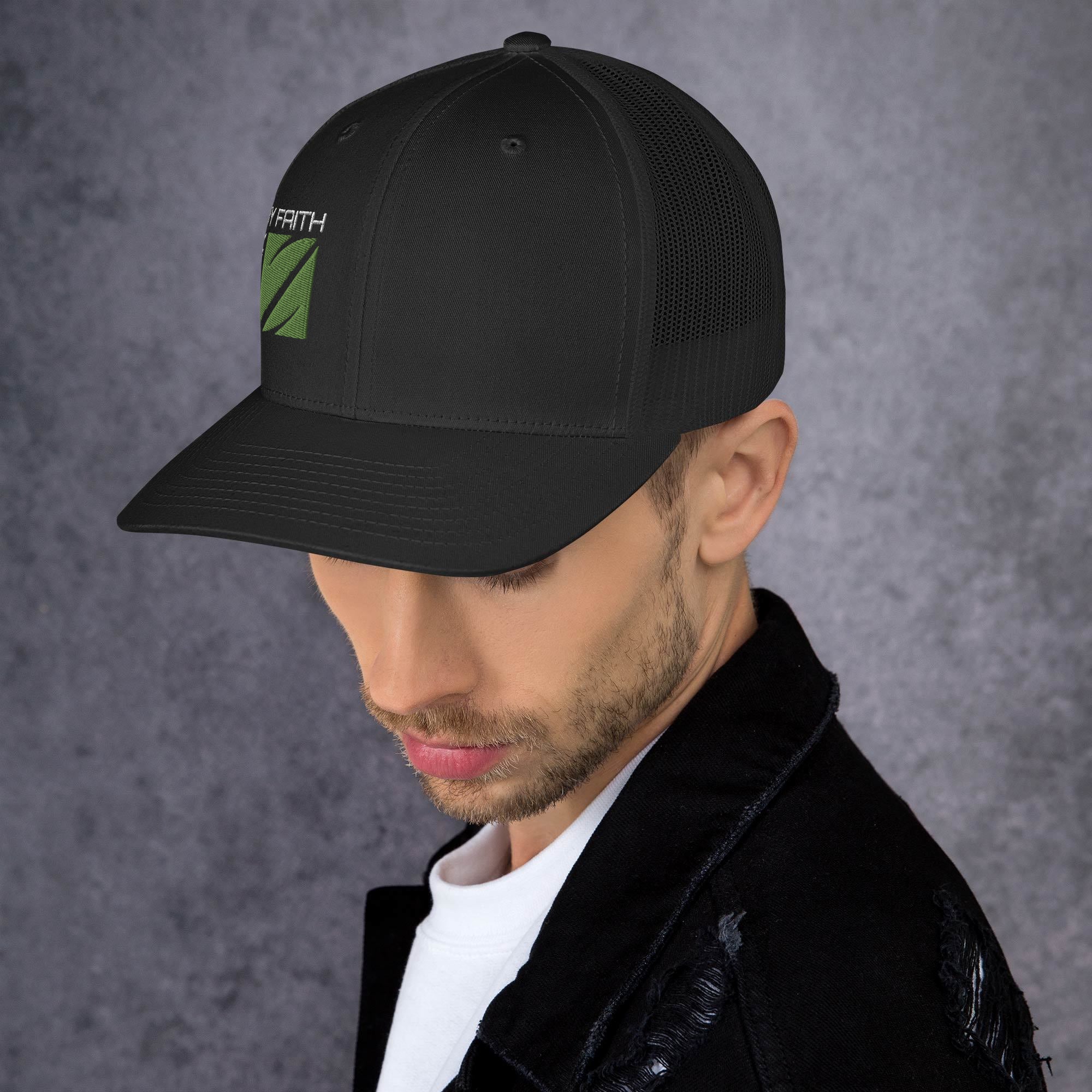 Trucker Hat Yupoong 6606 | Walk By Faith Series (Black)
