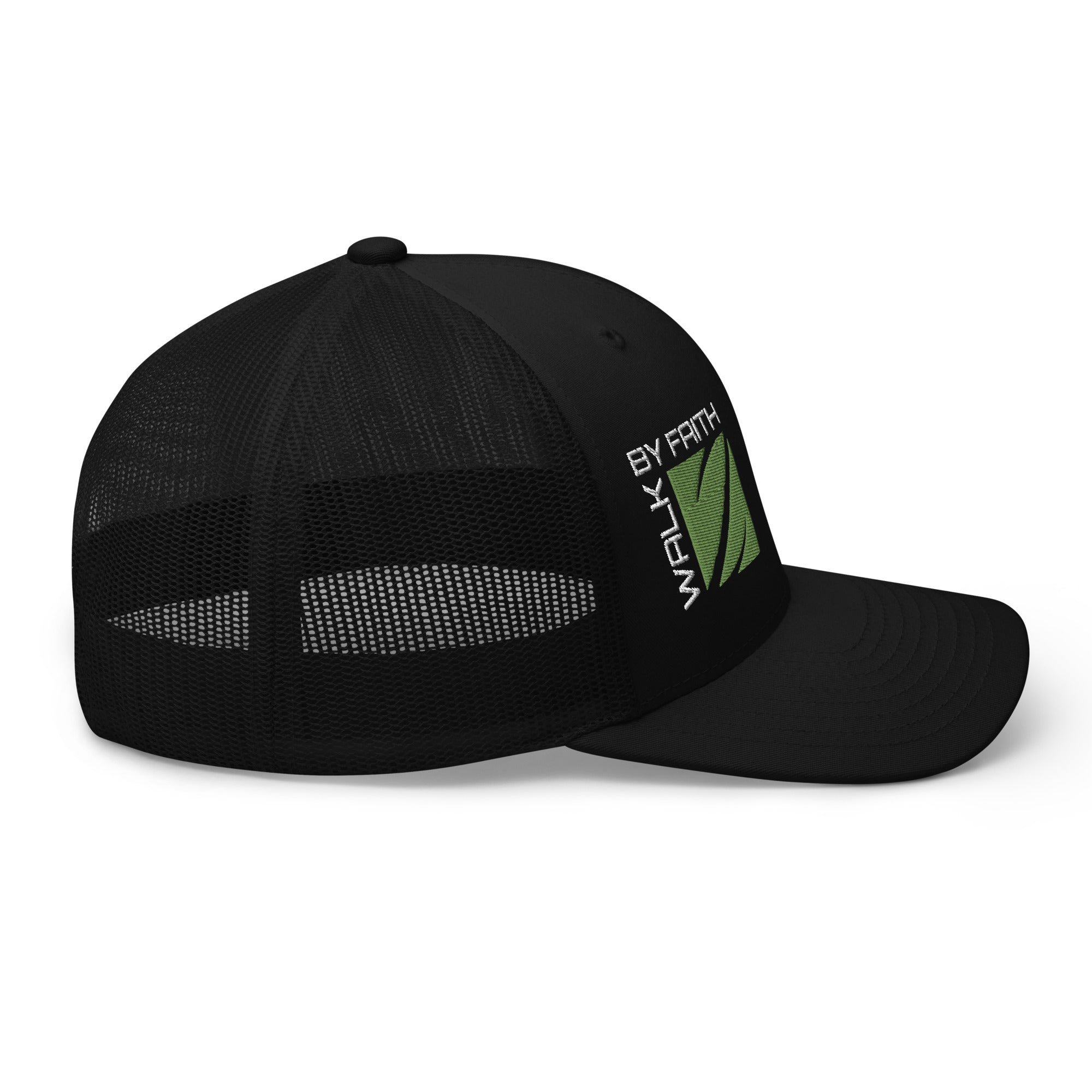 Trucker Hat Yupoong 6606 | Walk By Faith Series (Black)
