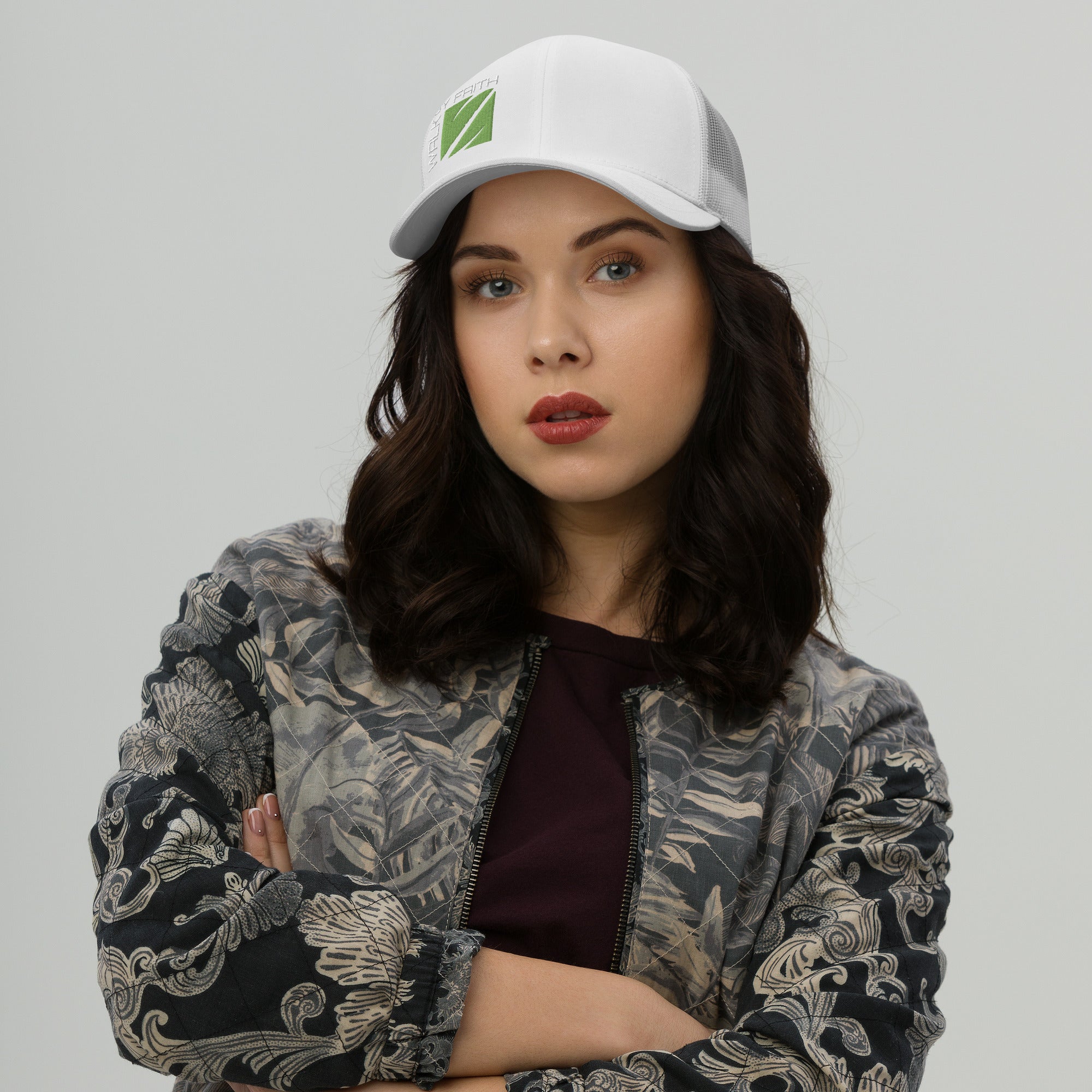 Trucker Hat Yupoong 6606 | Walk By Faith Series (White)