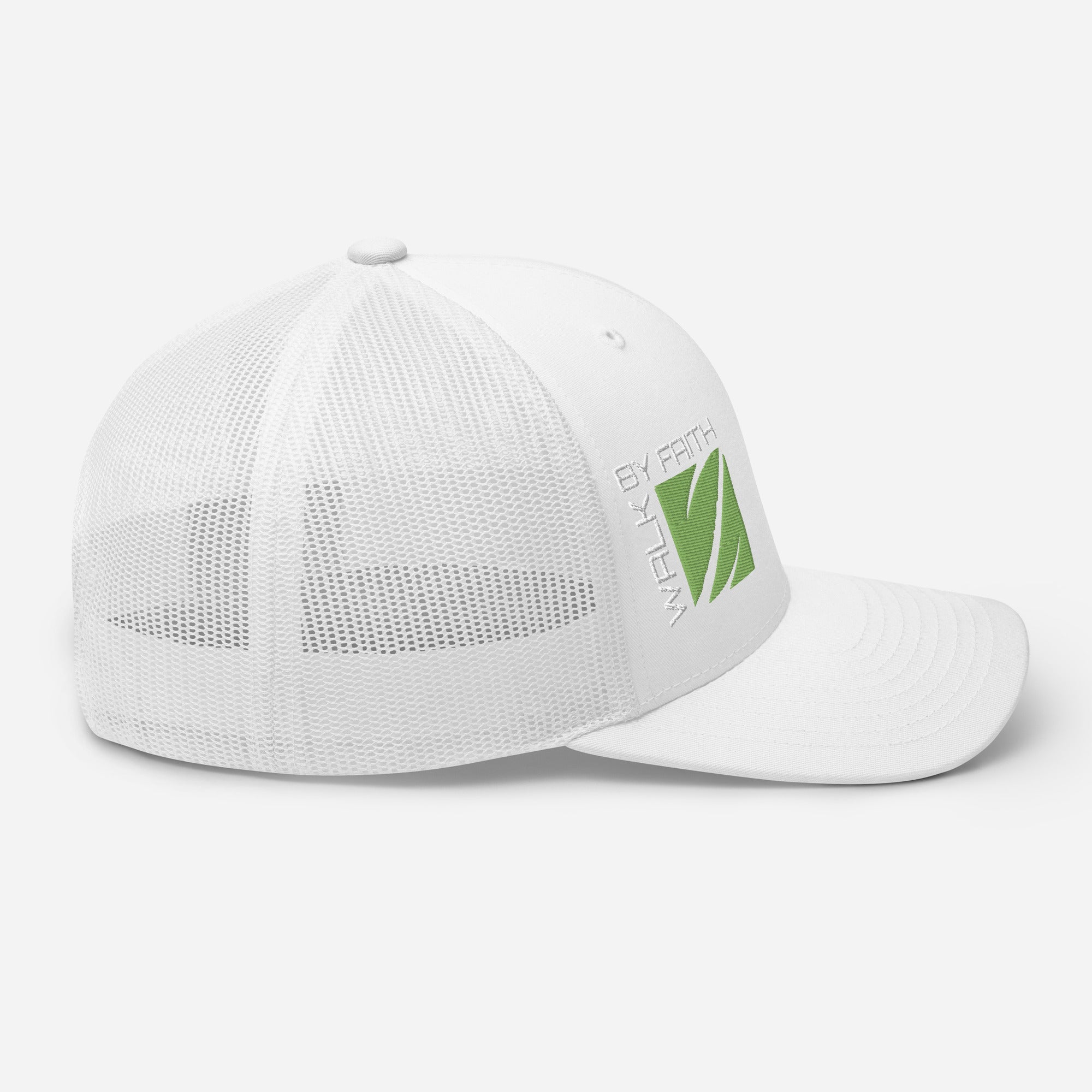 Trucker Hat Yupoong 6606 | Walk By Faith Series (White)