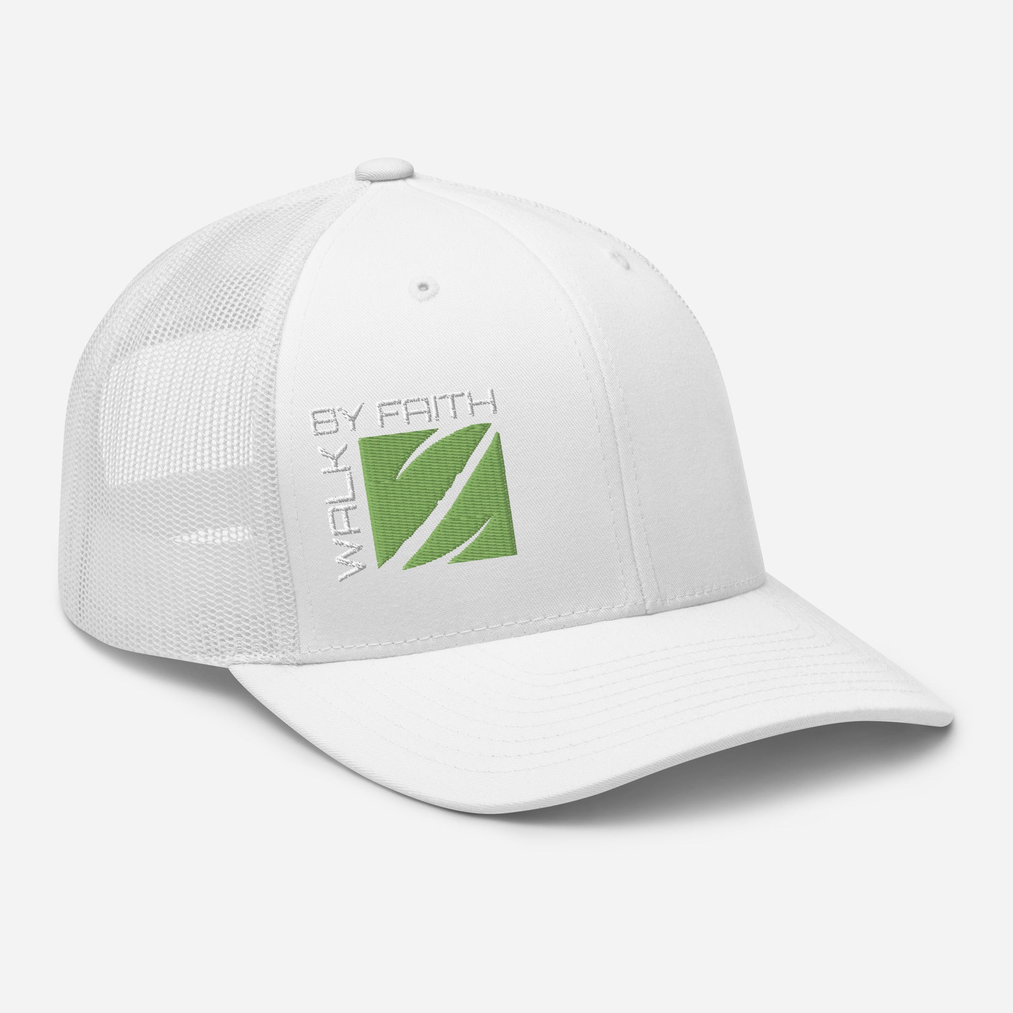 Trucker Hat Yupoong 6606 | Walk By Faith Series (White)